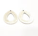 2 Drop Charms Antique Silver Plated Charms (33x26mm) G10324