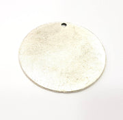 2 Silver Charms Antique Silver Plated Charms (40mm) G10326