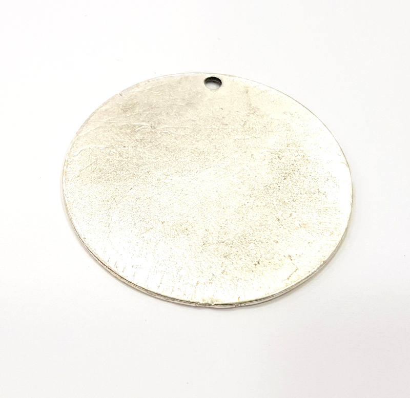 2 Silver Charms Antique Silver Plated Charms (40mm) G10326