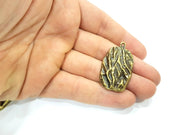 2 Antique Bronze Charm Antique Bronze Plated Charms (41x25mm) G14443