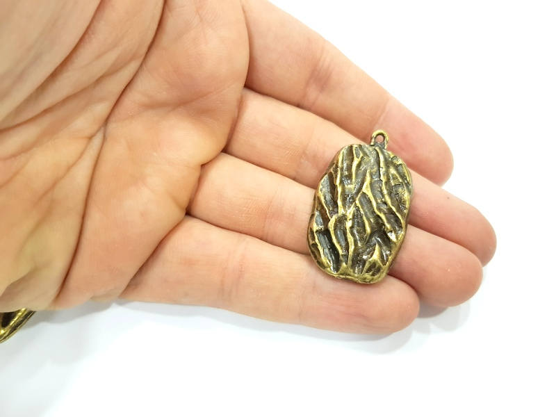 2 Antique Bronze Charm Antique Bronze Plated Charms (41x25mm) G14443