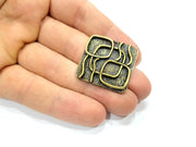 2 Antique Bronze Charm Antique Bronze Plated Charms (30mm) G10330