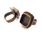 Copper Ring Settings inlay Ring Blank Mosaic Ring Bezel Base Cabochon Mountings (14 mm blank ) Antique Copper Plated Brass G12018
