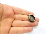 Antique Bronze Pendant Blank inlay Blank Mosaic Blank Resin Blank Bezel Base Mounting Antique Bronze Plated Brass ( 20x15mm blank) G12022