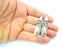 4 Galata Tower Charms Antique Silver Plated Charms (50x10mm) G10331