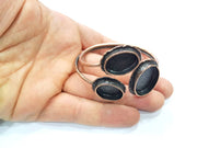 Copper Bracelet Blanks Bangle Blanks Cuff Blanks Adjustable Bracelet Blank Antique Copper Plated Brass (25x18mm+18x13mm Blanks ) G12031