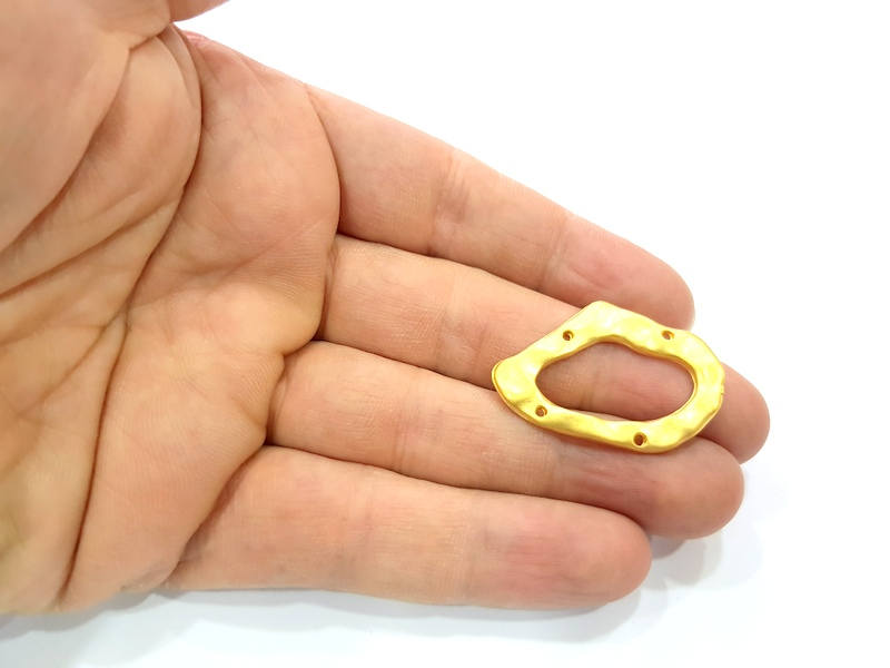 2 Cloud Connector Charm Gold Plated Metal Charms  (36x25mm)  G10351