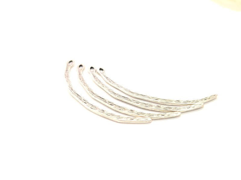 10 Silver Charms Antique Silver Plated Charms (61x3mm) G10356