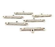 8 End Bar Antique Silver Plated Metal Findings (32x3mm) G16743