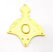 Large Gold Pendant Blank Gold Plated Metal Pendant (82x57mm)  G10371