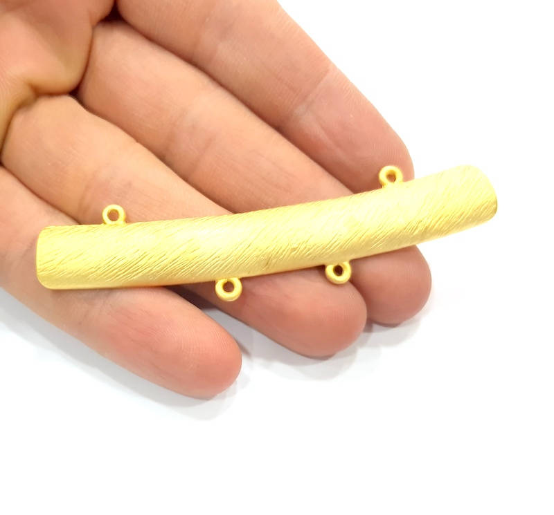 Gold plated Connector Gold Plated Metal Pendant (85x11mm)  G10392