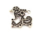 Flower Charms Connector Antique Silver Plated Brass Charms (25x23mm)  G10451