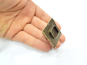 Antique Bronze Ring Blank Ring Setting inlay Blank Mosaic Bezel Base Cabochon Mountings (15x15mm Blank ) Antique Bronze Plated Brass G10460