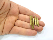 2 Antique Bronze Charm Antique Bronze Plated Metal Charms (37x16mm) G10468