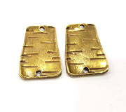 4 Antique Bronze Connector Charm Antique Bronze Plated Metal Charms (28x18mm) G10471