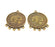 2 Antique Bronze Ottoman Signature Charm Antique Bronze Plated Charms (35x27mm) G10487
