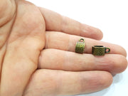 10 Antique Bronze Bail Antique Bronze Plated Metal Findings (15x10mm) G10492