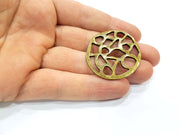 4 Antique Bronze Charm Antique Bronze Plated Charms (38mm) G10496