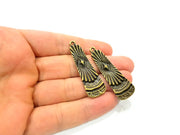 2 Antique Bronze Charm Antique Bronze Plated Metal Charms (50x15mm) G10499