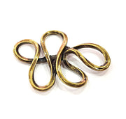 2 Antique Bronze Pendant Connector Antique Bronze Plated Metal Pendant (53x39mm) G10501