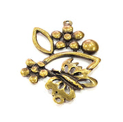 2 Butterfly Pendant Antique Bronze Pendant Antique Bronze Plated Metal Pendant (48x47mm) G10505
