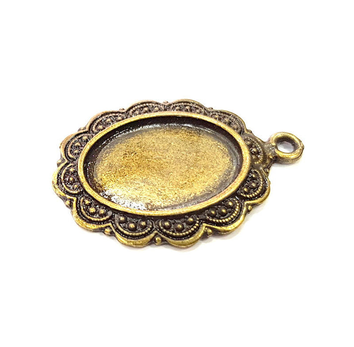 2 Antique Bronze Pendant Blank inlay Blank Mosaic Blank Resin Blank Bezel Base Setting Mountings Antique Bronze Plated(24x17mm blank) G10507