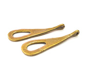 4 Antique Bronze Charm Antique Bronze Plated Metal Charms (46x14mm) G10508