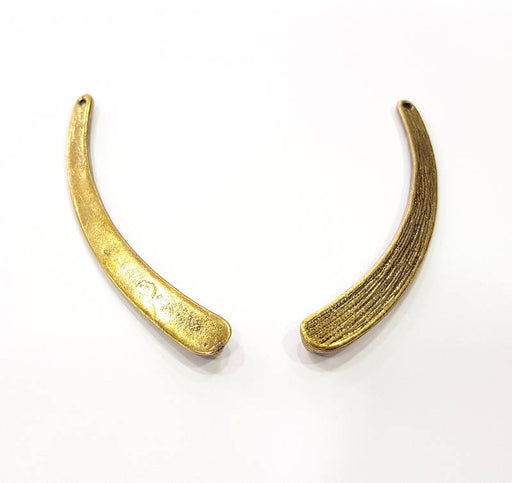 2 Antique Bronze Connector Set Pendant Antique Bronze Plated Metal Pendant (75x8mm) G10511