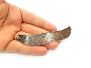 Copper Hammered Collar Pendant Antique Copper Pendant Antique Copper Plated Metal ( 116x18 mm ) G12053