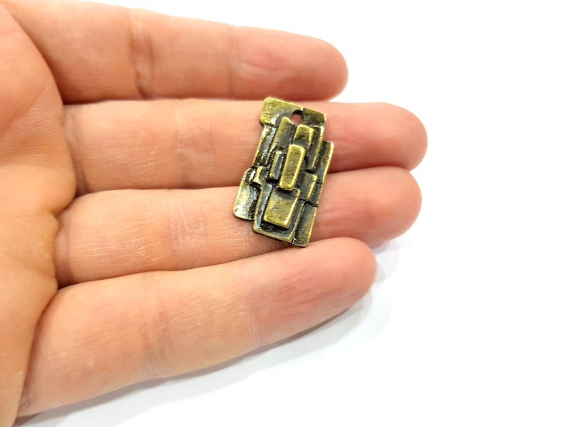 2 Antique Bronze Charm Antique Bronze Plated Metal Charms (29x16mm) G10518