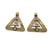 4 Triangle Charm Antique Bronze Charm Antique Bronze Plated Metal Charms (25x22mm) G10525