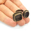 Antique Bronze Ring Blank Ring Setting inlay Blank Mosaic Bezel Base Cabochon Mountings (15mm+14x10mm ) Antique Bronze Plated Brass G12060