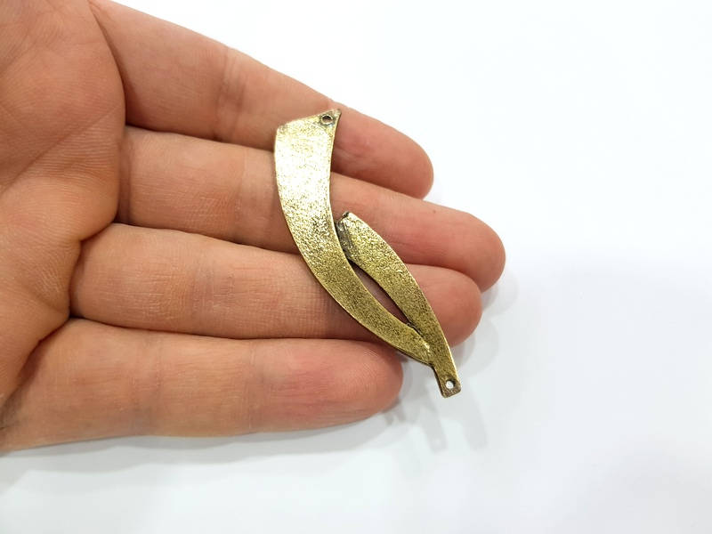 2 Antique Bronze Charm Antique Bronze Plated Metal Charms (62x15mm) G10527