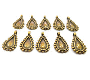 20 Drop Charm Antique Bronze Charm Antique Bronze Plated Metal Charms (20x10mm) G10528