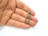 6 Square Frame Charm Antique Bronze Charm Antique Bronze Plated Metal Charms (38x11mm) G10534