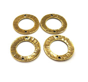 8 Circle Charm Connector Antique Bronze Charm Antique Bronze Plated Metal Charms (23mm) G10538