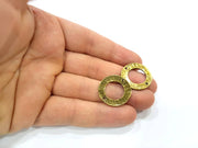 8 Circle Charm Connector Antique Bronze Charm Antique Bronze Plated Metal Charms (23mm) G10538