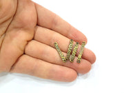 20 Ringed Rod Connector Antique Bronze Connector Pendant Antique Bronze Plated Metal (26x4mm) G10545