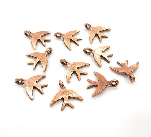 20 Swallow Bird Charm Antique Copper Charm Antique Copper Plated Metal (15x15mm) G12068
