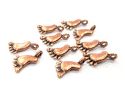 20 Foot Charm Antique Copper Charm Antique Copper Plated Metal (15x9mm) G12069
