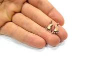 20 Foot Charm Antique Copper Charm Antique Copper Plated Metal (15x9mm) G12069