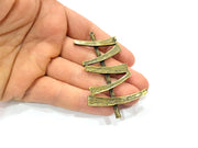 Large Antique Bronze Pendant Antique Bronze Plated Metal Pendant (75x45mm) G10552