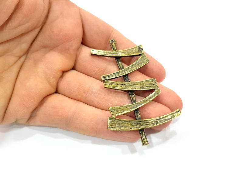 Large Antique Bronze Pendant Antique Bronze Plated Metal Pendant (75x45mm) G10552