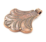 Copper Pendant Antique Copper Pendant Antique Copper Plated Metal ( 55x49 mm ) G12073