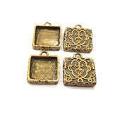 8 Antique Bronze Pendant Blank inlay Blank Mosaic Blank Resin Blank Bezel Base Setting Mountings Antique Bronze Plated(12x12mm blank) G10558