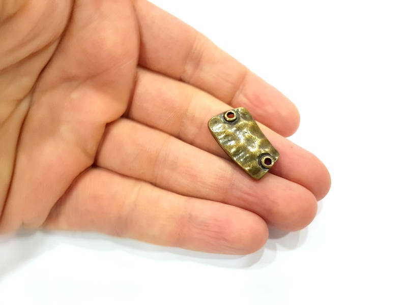 4 Antique Bronze Connector Antique Bronze Plated Metal (25x16mm) G10563
