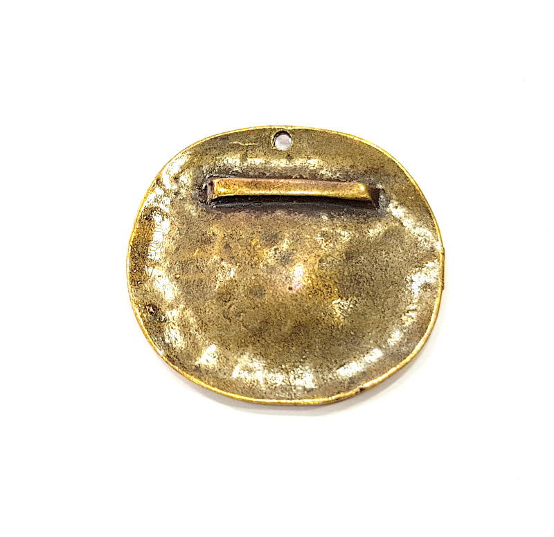 2 Antique Bronze Charm Antique Bronze Plated Metal Charms (34mm) G10566