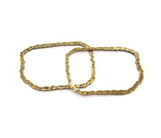 4 Hammered Square Frame Connector Antique Bronze Connector Antique Bronze Plated Metal  (45x32mm) G10568