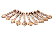 10 Copper Charm (30x9mm) Antique Copper Charm Antique Copper Plated Metal  G15749