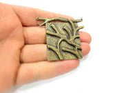 Tree Branch Pendant Antique Bronze Pendant Antique Bronze Plated Metal Pendant (55x52mm) G10571